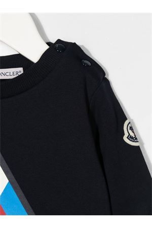 Navy blue stretch-cotton sweatshirt MONCLER KIDS | 8G0000780996778